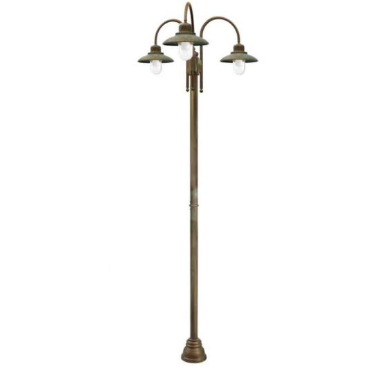 antikovy medeny vonkajsi stojaci lampa velka kandelaber stredomorsky rustikalne klasicak moretti luce provensalsky provanssky vysoky zahrada vodotesny ip chraneny chodnik park detsky rustikalny rekreacny dom.jpg